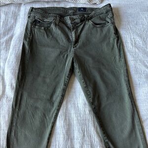 AG Adriano Goldschmied Prima Cigarette Jeans in Olive sz 30